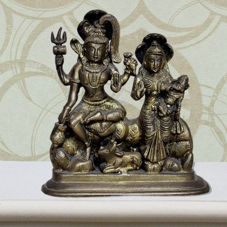 Brass Shiv Parivar (ht-6.7 Inches)